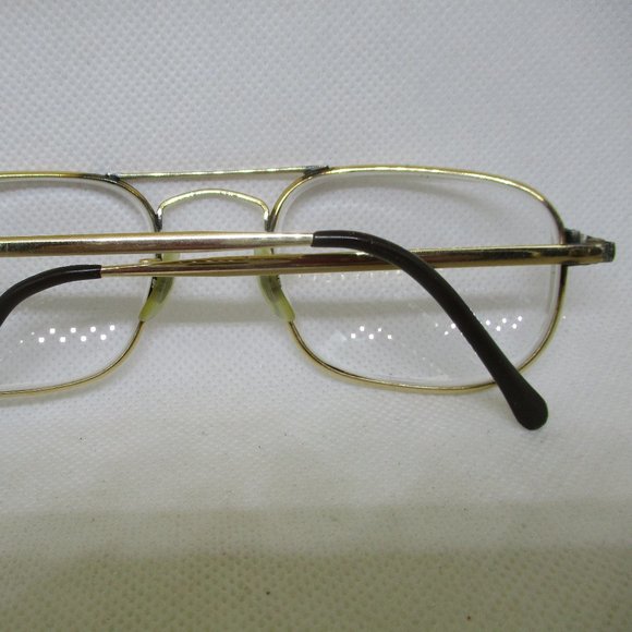 12KGF Eyeglasses 12K Yellow Gold-Filled Aviator Style Eyeglasses Mens Eyeglasses - Picture 4 of 11